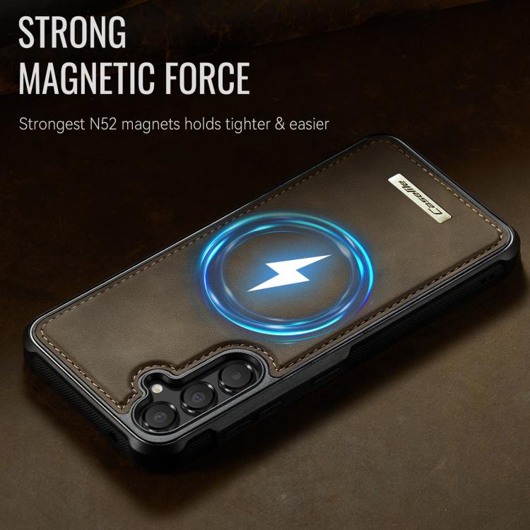 For Samsung Galaxy A55 5G / A35 5G CaseMe C69 Series Magnetic Vegan Leather Back Phone Case