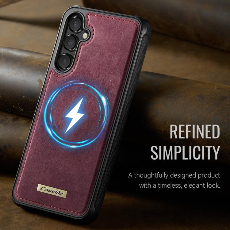 For Samsung Galaxy A55 5G / A35 5G CaseMe C69 Series Magnetic Vegan Leather Back Phone Case