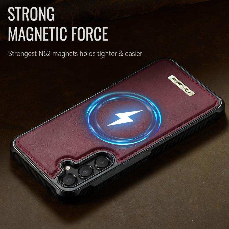 For Samsung Galaxy A55 5G / A35 5G CaseMe C69 Series Magnetic Vegan Leather Back Phone Case
