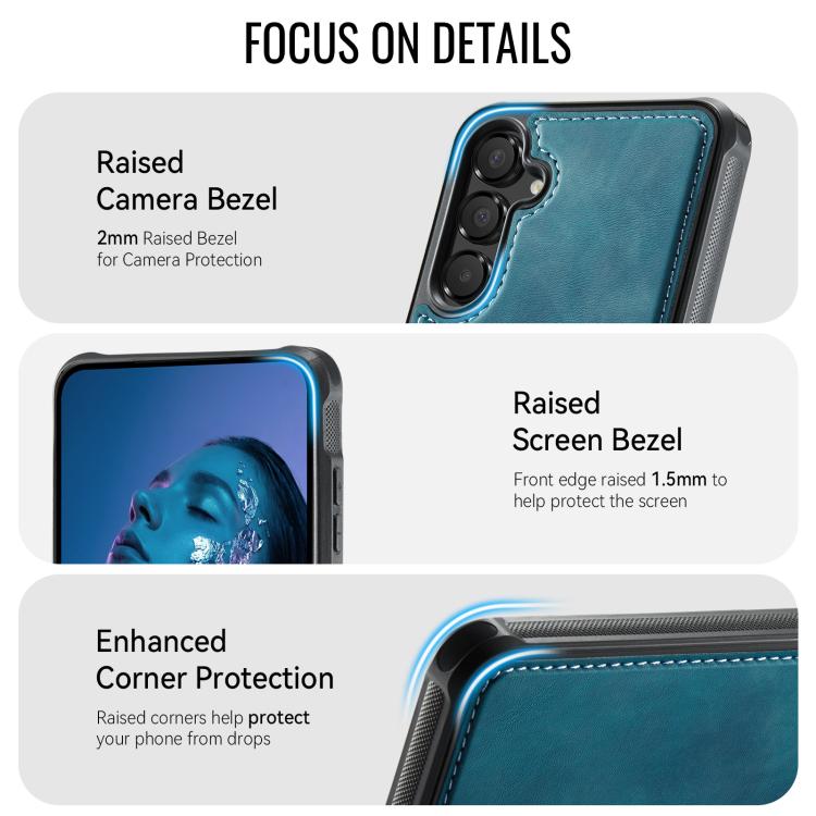 For Samsung Galaxy A55 5G / A35 5G CaseMe C69 Series Magnetic Vegan Leather Back Phone Case