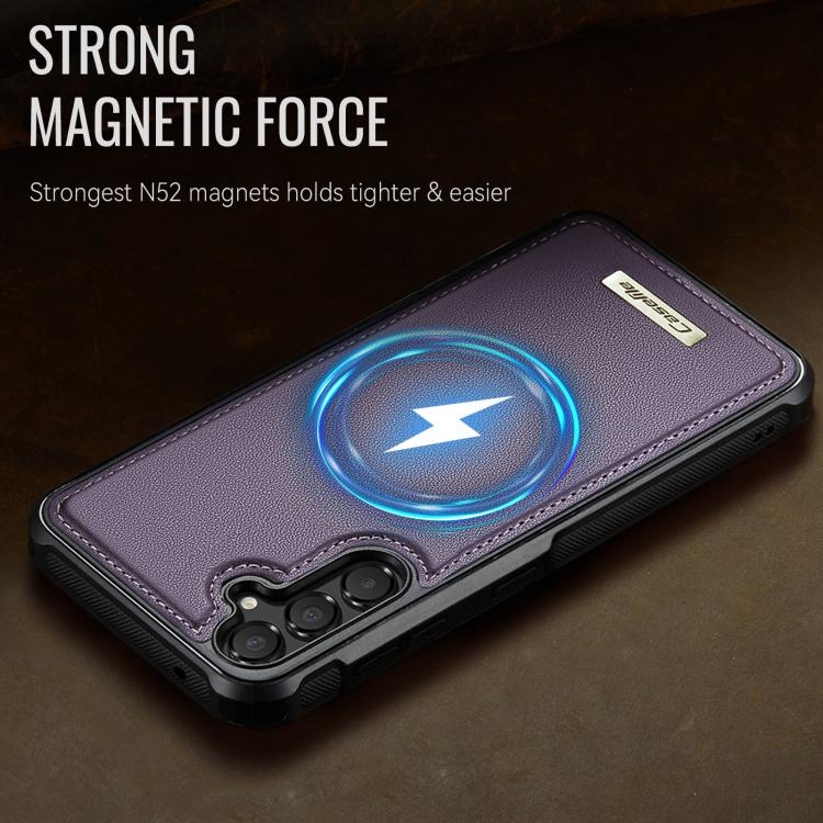 For Samsung Galaxy A55 5G / A35 5G CaseMe C69 Series Magnetic Vegan Leather Back Phone Case