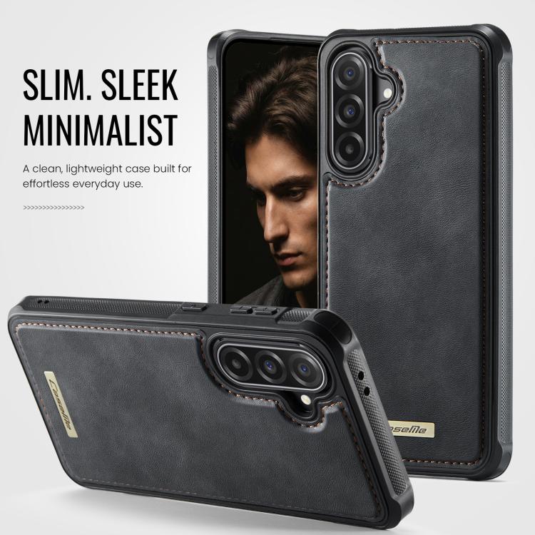 For Samsung Galaxy A56 5G CaseMe C69 Series Magnetic Vegan Leather Back Phone Case