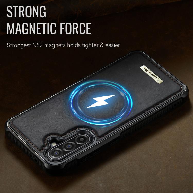 For Samsung Galaxy A56 5G CaseMe C69 Series Magnetic Vegan Leather Back Phone Case