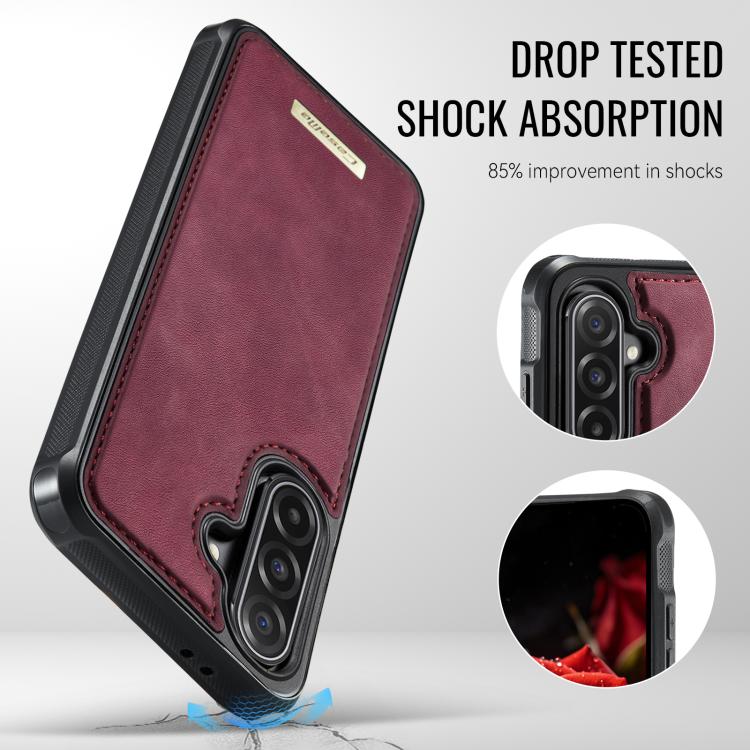 For Samsung Galaxy A56 5G CaseMe C69 Series Magnetic Vegan Leather Back Phone Case