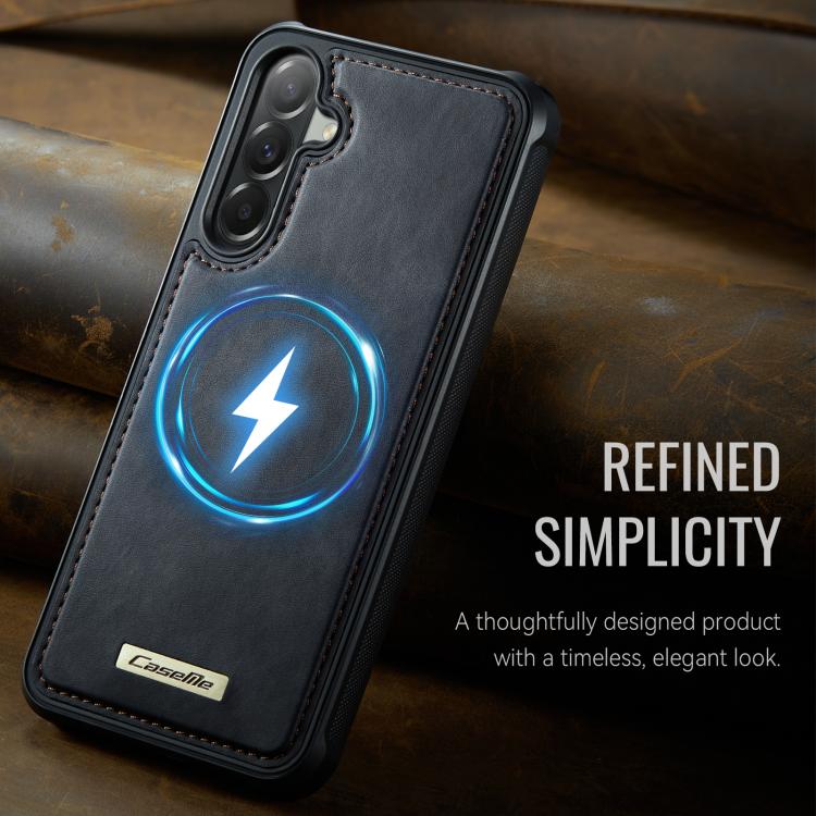 For Samsung Galaxy A57 5G CaseMe C69 Series Magnetic Vegan Leather Back Phone Case