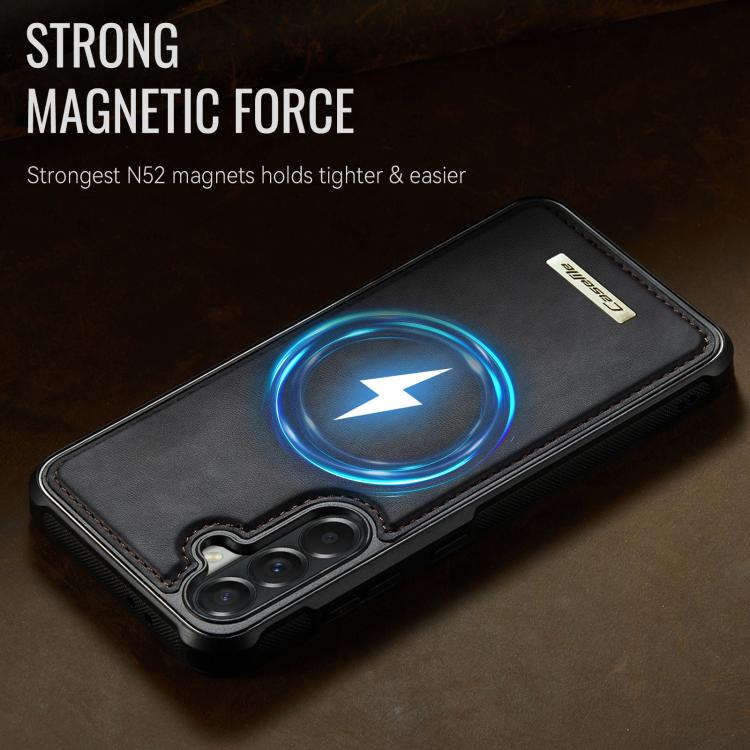For Samsung Galaxy A57 5G CaseMe C69 Series Magnetic Vegan Leather Back Phone Case