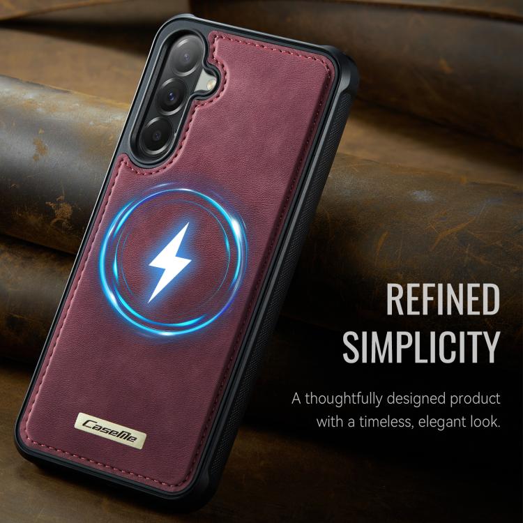 For Samsung Galaxy A57 5G CaseMe C69 Series Magnetic Vegan Leather Back Phone Case