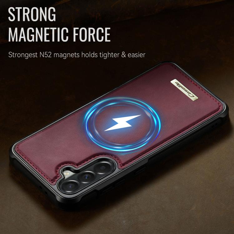 For Samsung Galaxy A57 5G CaseMe C69 Series Magnetic Vegan Leather Back Phone Case