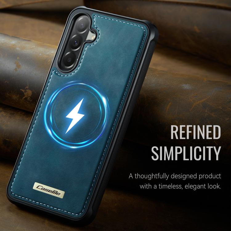For Samsung Galaxy A57 5G CaseMe C69 Series Magnetic Vegan Leather Back Phone Case