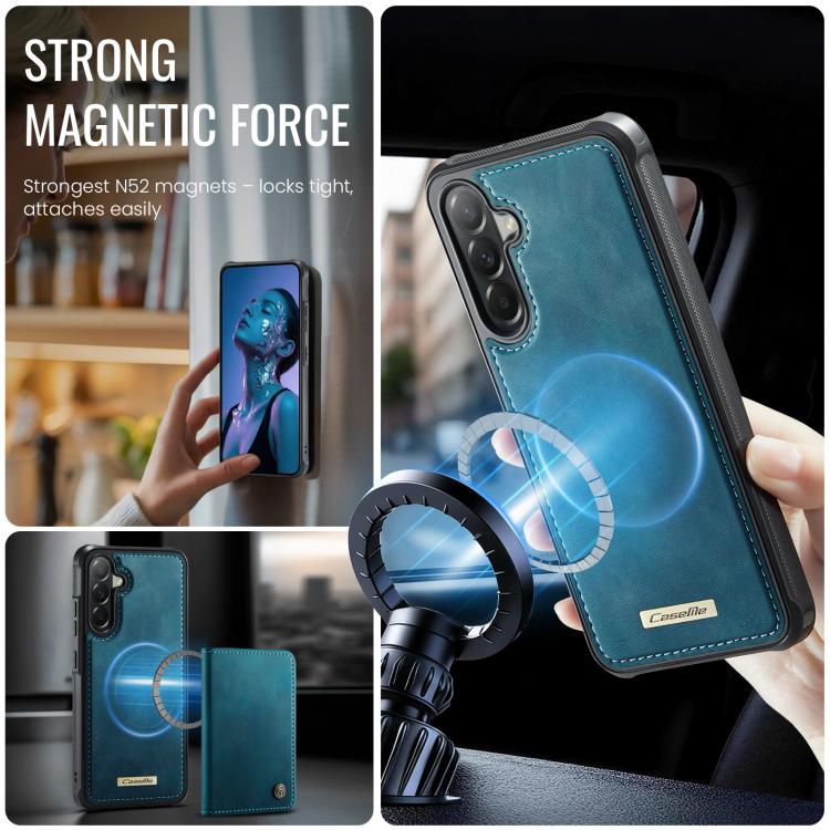 For Samsung Galaxy A57 5G CaseMe C69 Series Magnetic Vegan Leather Back Phone Case