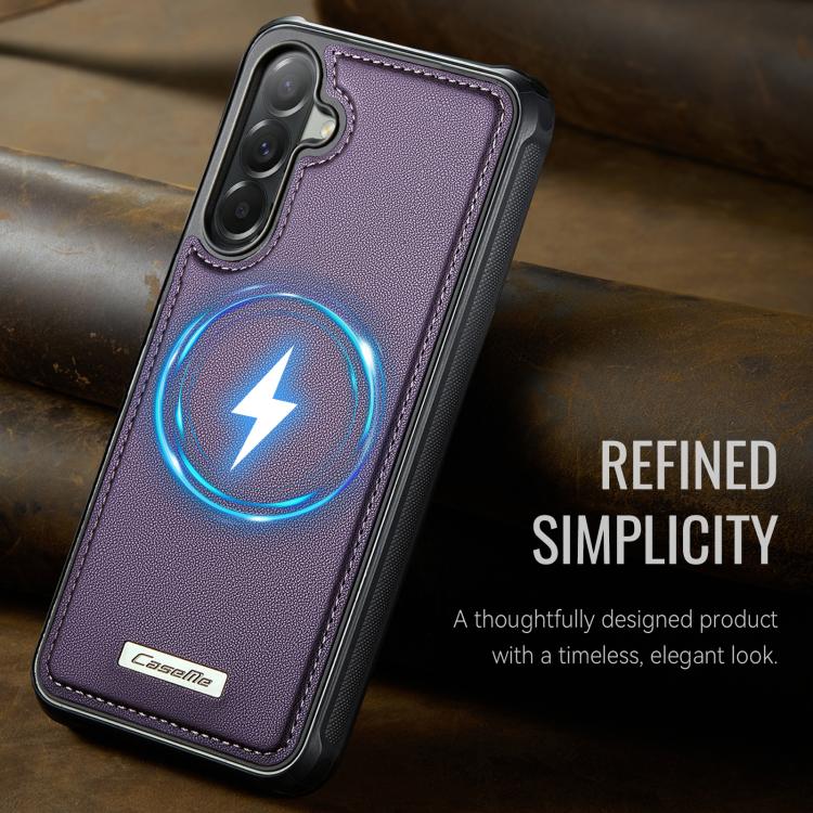 For Samsung Galaxy A57 5G CaseMe C69 Series Magnetic Vegan Leather Back Phone Case