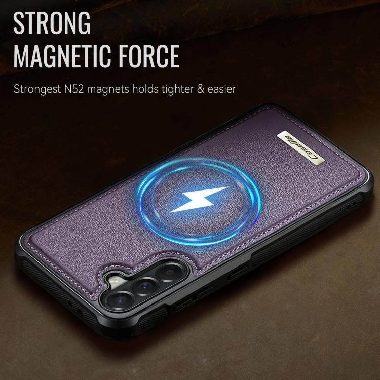 For Samsung Galaxy A57 5G CaseMe C69 Series Magnetic Vegan Leather Back Phone Case