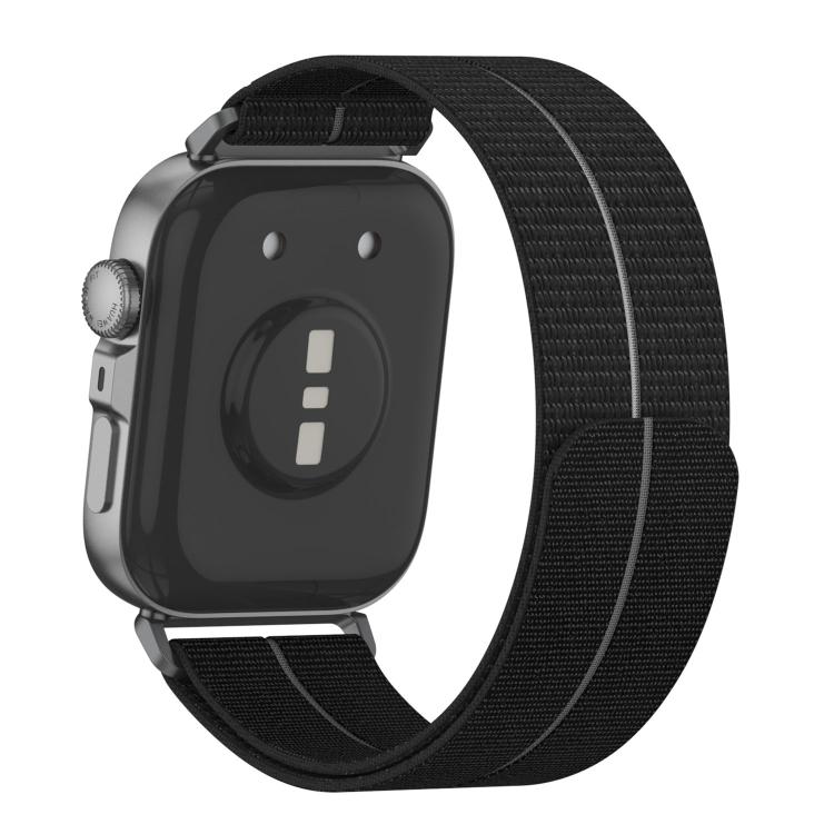 For Huawei Watch Fit 5 / Fit 5 Pro Feather Light Round Tail Nylon Loop Metal Interface Watch Band