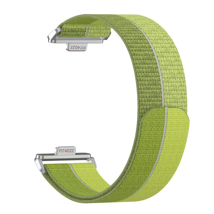 For Huawei Watch Fit 5 / Fit 5 Pro Feather Light Round Tail Nylon Loop Metal Interface Watch Band