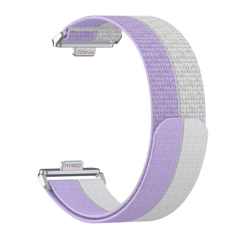 For Huawei Watch Fit 5 / Fit 5 Pro Feather Light Round Tail Nylon Loop Metal Interface Watch Band