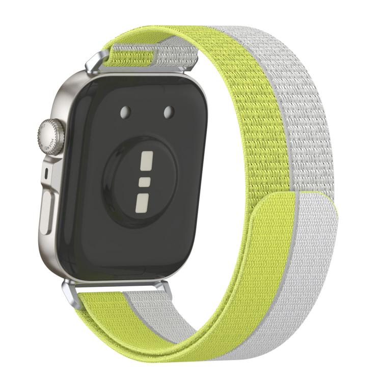 For Huawei Watch Fit 5 / Fit 5 Pro Feather Light Round Tail Nylon Loop Metal Interface Watch Band