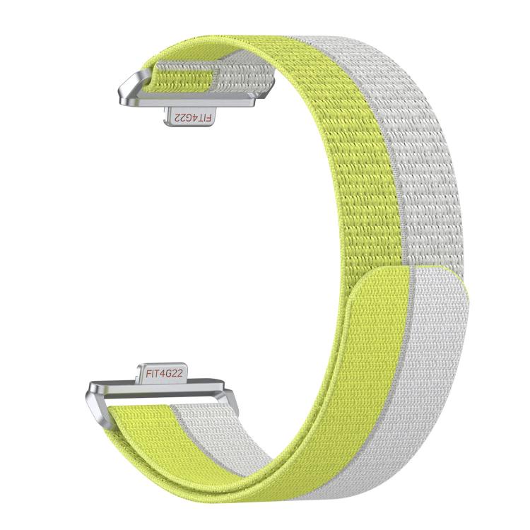 For Huawei Watch Fit 5 / Fit 5 Pro Feather Light Round Tail Nylon Loop Metal Interface Watch Band