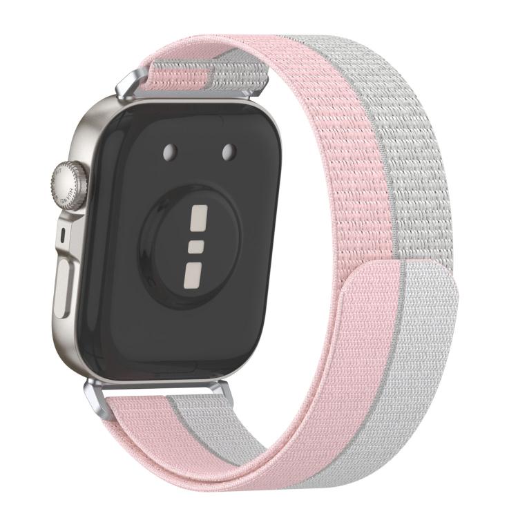 For Huawei Watch Fit 5 / Fit 5 Pro Feather Light Round Tail Nylon Loop Metal Interface Watch Band