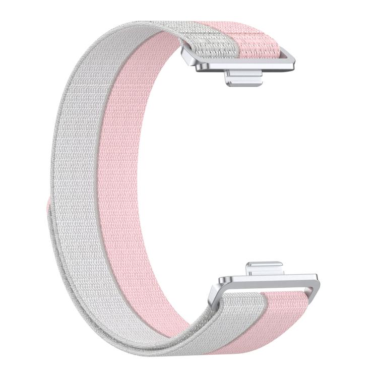 For Huawei Watch Fit 5 / Fit 5 Pro Feather Light Round Tail Nylon Loop Metal Interface Watch Band