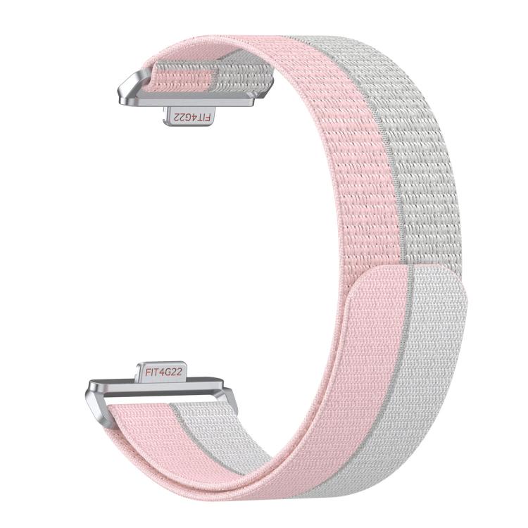 For Huawei Watch Fit 5 / Fit 5 Pro Feather Light Round Tail Nylon Loop Metal Interface Watch Band