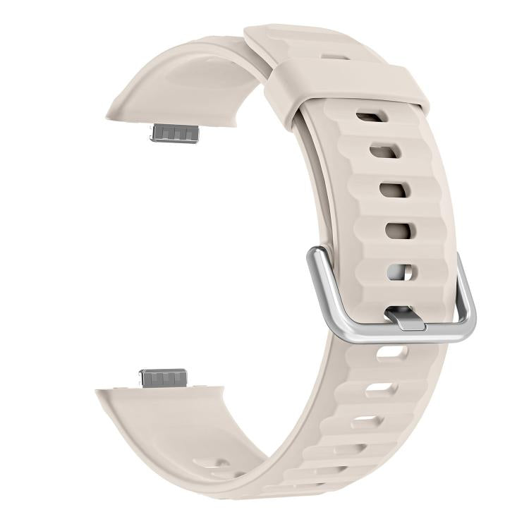 For Huawei Watch Fit 5 / Fit 5 Pro Wave Texture Solid Color Silicone Watch Band