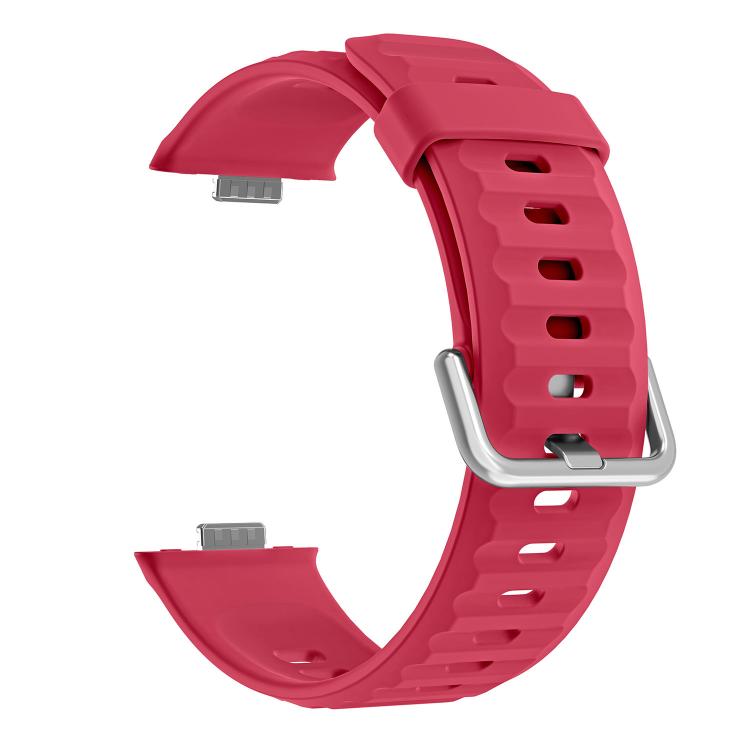 For Huawei Watch Fit 5 / Fit 5 Pro Wave Texture Solid Color Silicone Watch Band