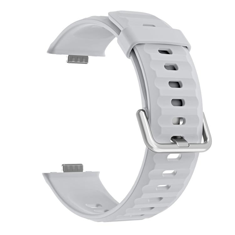 For Huawei Watch Fit 5 / Fit 5 Pro Wave Texture Solid Color Silicone Watch Band