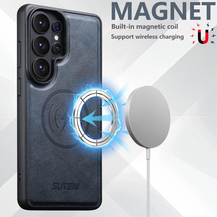 For Samsung Galaxy S25 Ultra 5G Suteni G5S5 2-in-1 Magnetic Detachable Bottle Opener Card Bag Cow Leather Back Phone Case