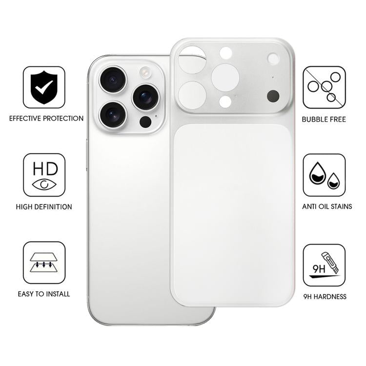 For iPhone 15 Pro Instantly Transform Into 17 Pro Series Ultra-Thin Frosted PET Back Cover