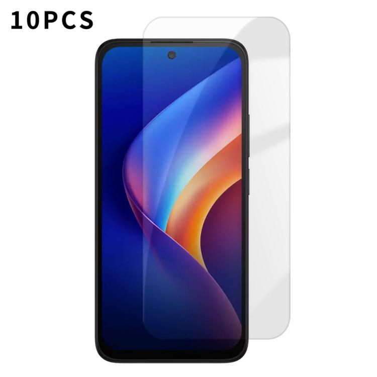 For TCL K70 5G Kalebol 10pcs High-Aluminum Semi-Screen Anti-Fingerprint HD Tempered Glass Film