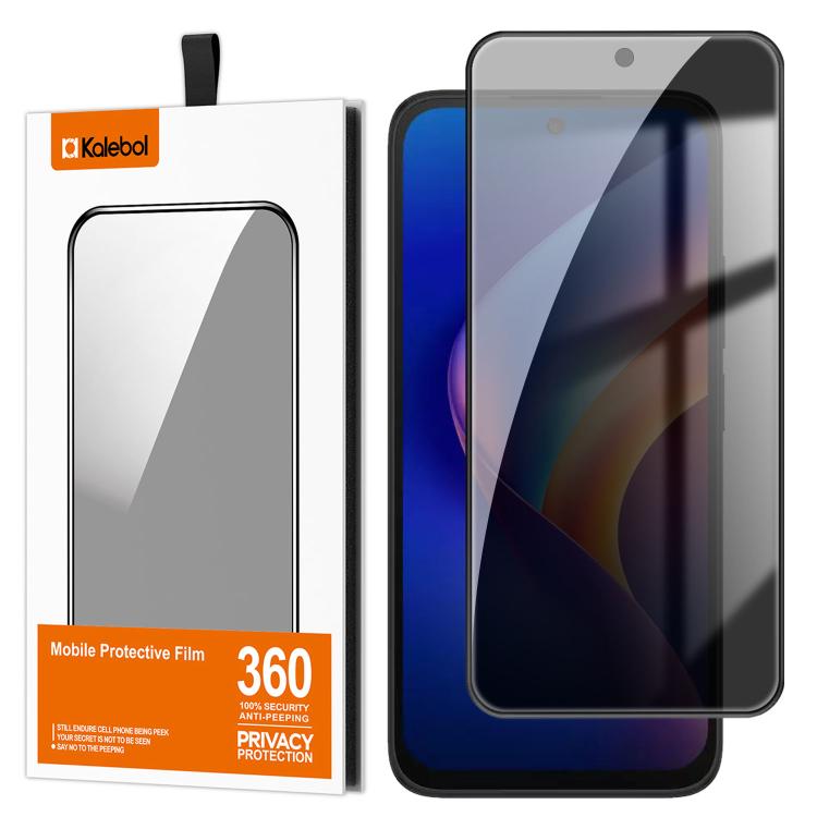 For TCL K70 5G Kalebol High-Aluminum Screen-Printed Full-Coverage Black-Border Privacy Tempered Glass Film