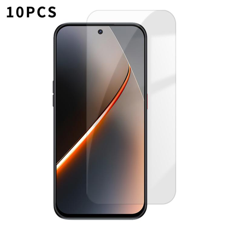 For ZTE nubia Neo 5 5G Kalebol 10pcs High-Aluminum Semi-Screen Anti-Fingerprint HD Tempered Glass Film
