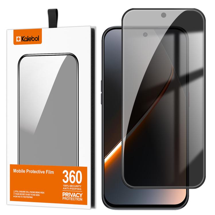 For ZTE nubia Neo 5 5G Kalebol High-Aluminum Screen-Printed Full-Coverage Black-Border Privacy Tempered Glass Film