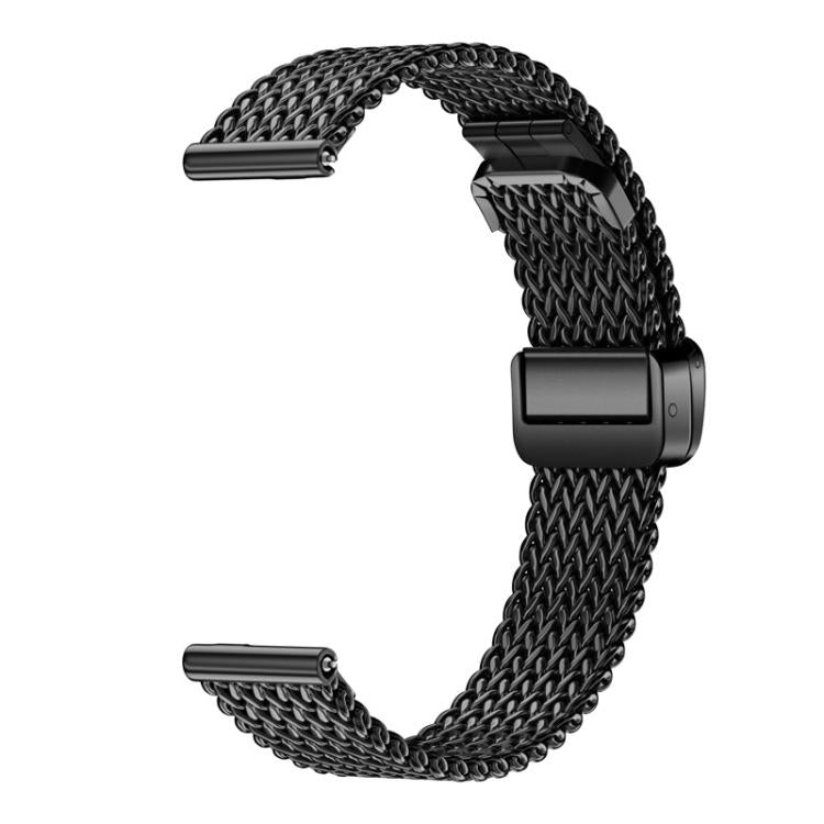 For Huawei Band 11 / Band 11 Pro Slim Zigzag Mesh Folding Magnetic Clasp Stainless Steel Watch Band