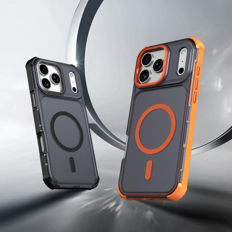 For iPhone 17 Pro Max Skin Feel Semi-transparent Frosted Magnetic Four-Corner Shockproof Phone Case