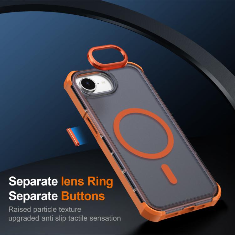 For iPhone 17e / 16e Skin Feel Semi-transparent Frosted Magnetic Four-Corner Shockproof Phone Case