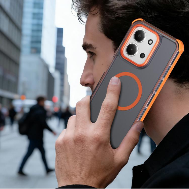 For Redmi 15C 5G / 4G Global 171mm Skin Feel Semi-transparent Frosted Magnetic Four-Corner Shockproof Phone Case
