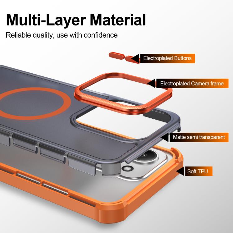 For Redmi 15C 5G / 4G Global 171mm Skin Feel Semi-transparent Frosted Magnetic Four-Corner Shockproof Phone Case