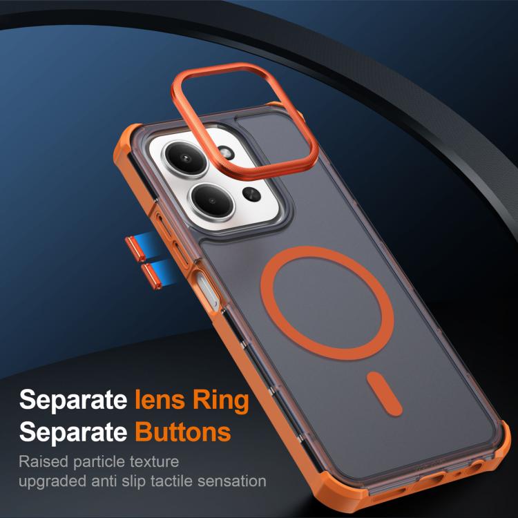 For Redmi 15C 5G / 4G Global 171mm Skin Feel Semi-transparent Frosted Magnetic Four-Corner Shockproof Phone Case