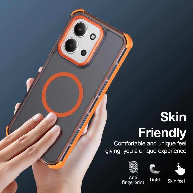 For Redmi 15C 5G / 4G Global 171mm Skin Feel Semi-transparent Frosted Magnetic Four-Corner Shockproof Phone Case