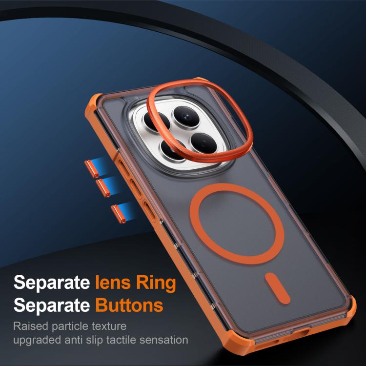 For Redmi Note 15 Pro 4G Global 163.2mm Skin Feel Semi-transparent Frosted Magnetic Four-Corner Shockproof Phone Case