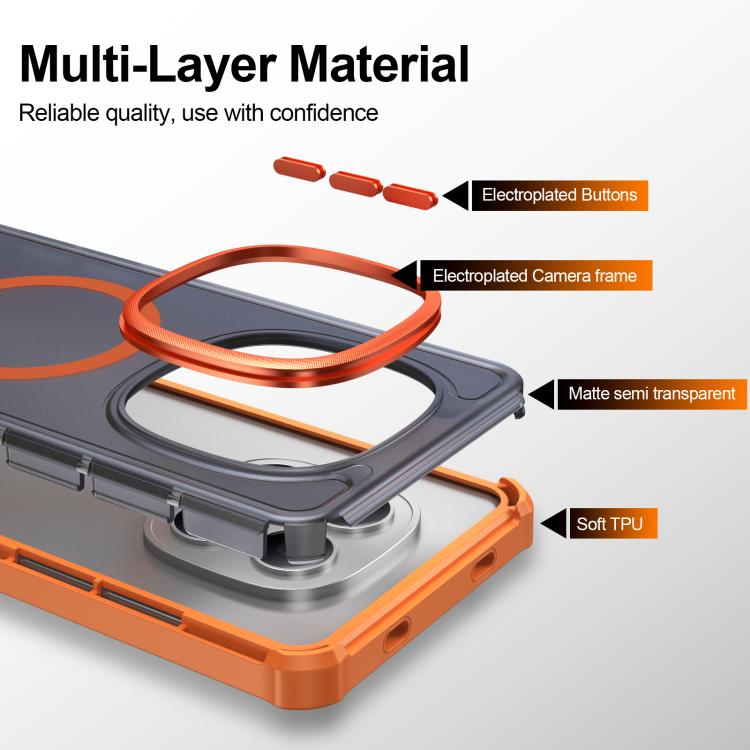 For Redmi Note 15 Pro 4G Global 163.2mm Skin Feel Semi-transparent Frosted Magnetic Four-Corner Shockproof Phone Case