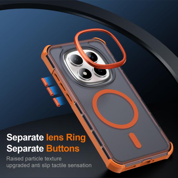 For Redmi Note 15 Pro 5G Global 163.6mm Skin Feel Semi-transparent Frosted Magnetic Four-Corner Shockproof Phone Case