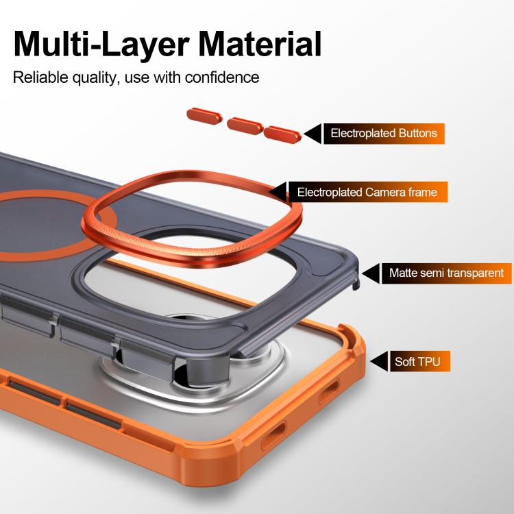 For Redmi Note 15 Pro 5G Global 163.6mm Skin Feel Semi-transparent Frosted Magnetic Four-Corner Shockproof Phone Case