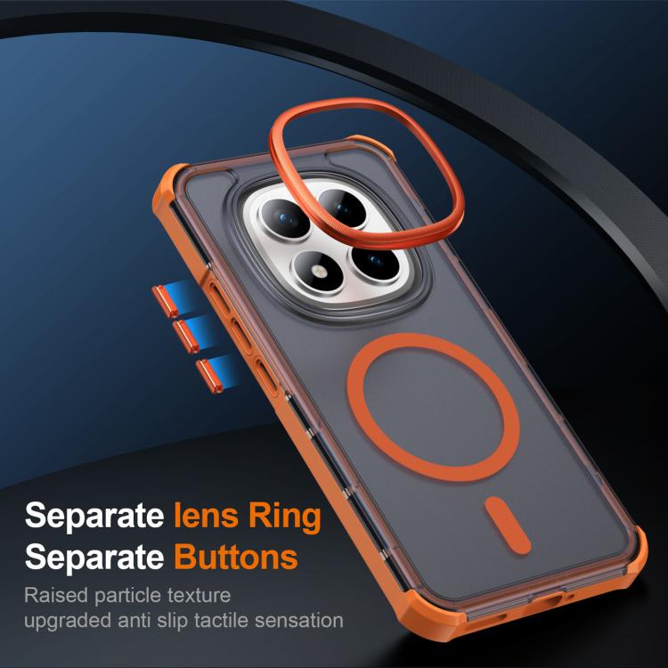 For Redmi Note 15 Pro+ 5G Global 163.3mm Skin Feel Semi-transparent Frosted Magnetic Four-Corner Shockproof Phone Case