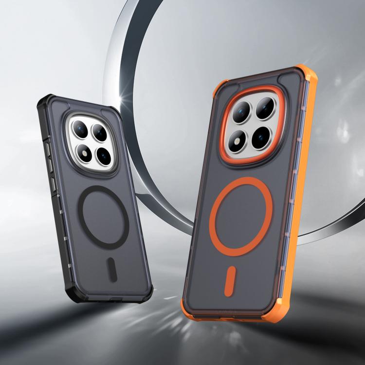 For Redmi Note 15 Pro+ 5G Global 163.3mm Skin Feel Semi-transparent Frosted Magnetic Four-Corner Shockproof Phone Case