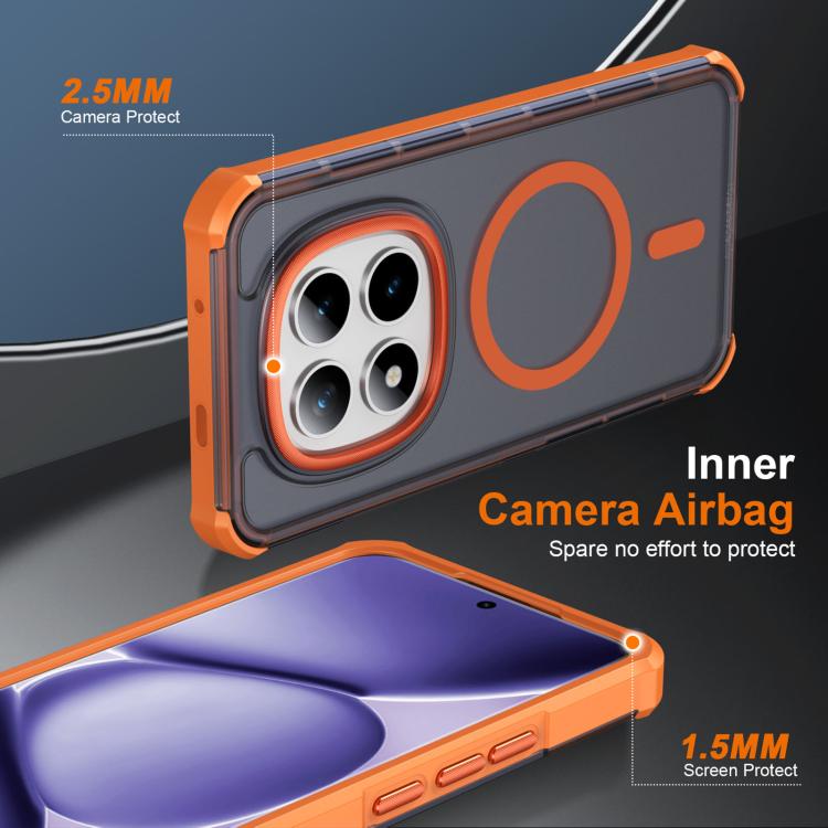 For Redmi Note 15 Pro+ 5G Global 163.3mm Skin Feel Semi-transparent Frosted Magnetic Four-Corner Shockproof Phone Case