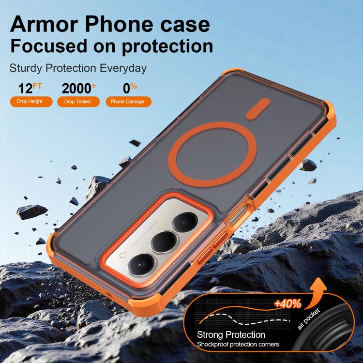 For Redmi 15 5G Global / 15 4G SEA 169.5mm Skin Feel Semi-transparent Frosted Magnetic Four-Corner Shockproof Phone Case