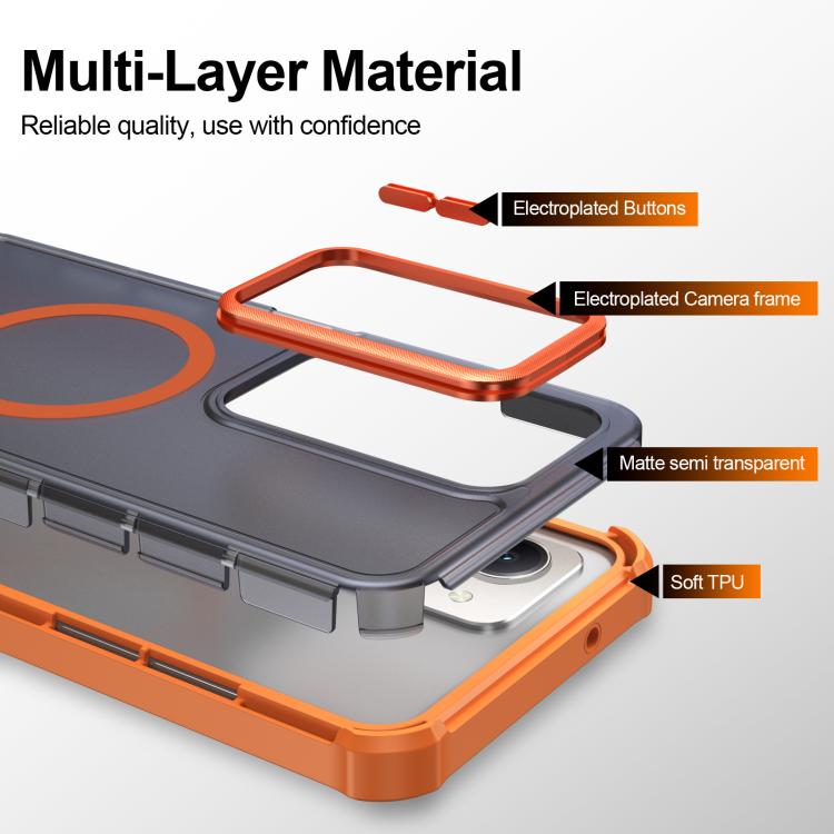 For Redmi 15 5G Global / 15 4G SEA 169.5mm Skin Feel Semi-transparent Frosted Magnetic Four-Corner Shockproof Phone Case