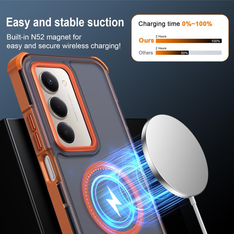 For Redmi 15 5G Global / 15 4G SEA 169.5mm Skin Feel Semi-transparent Frosted Magnetic Four-Corner Shockproof Phone Case